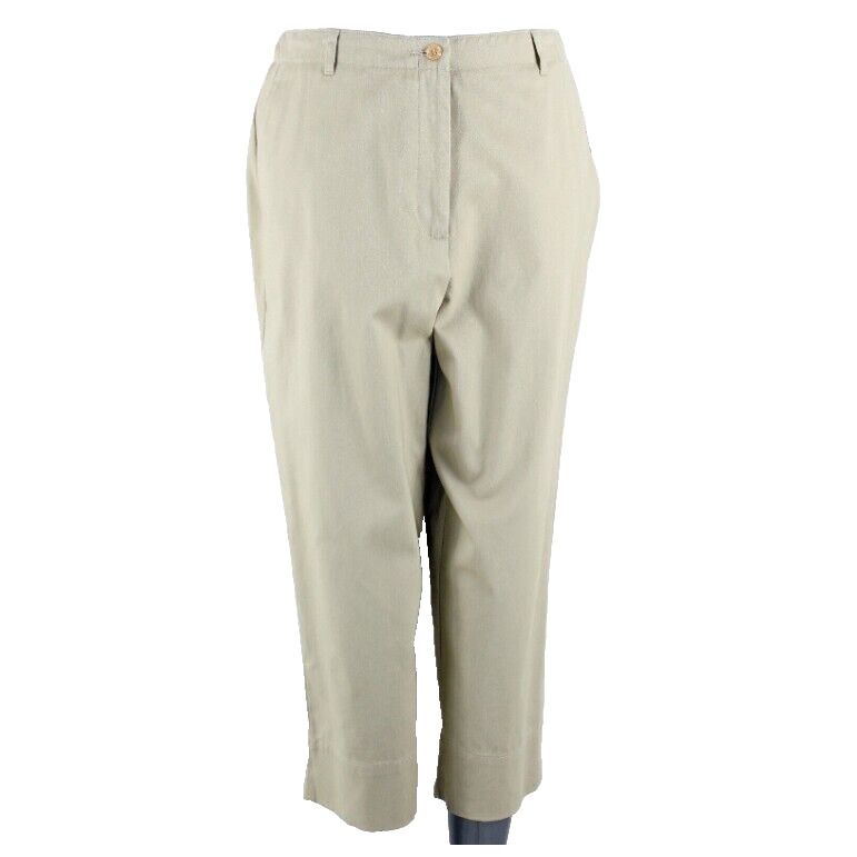 Charter Club NEW $40 Sz 12 Tan Khaki 100% Cotton Capri Pant