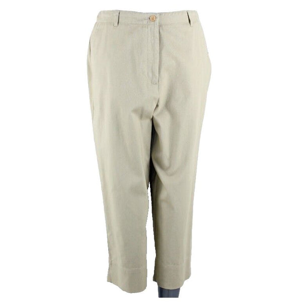 Charter Club NEW $40 Sz 12 Tan Khaki 100% Cotton Capri Pant