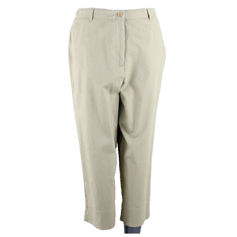 Charter Club NEW $40 Sz 12 Tan Khaki 100% Cotton Capri Pant