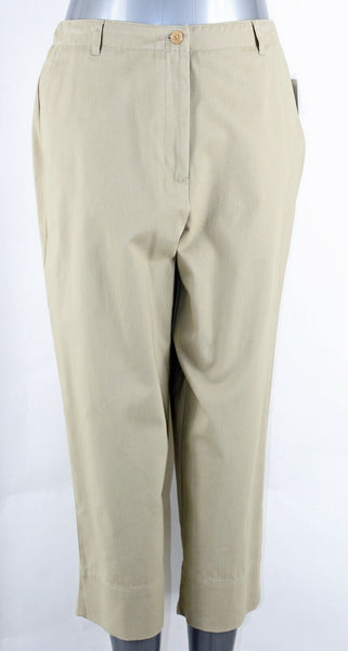 Charter Club NEW $40 Sz 12 Tan Khaki 100% Cotton Capri Pant