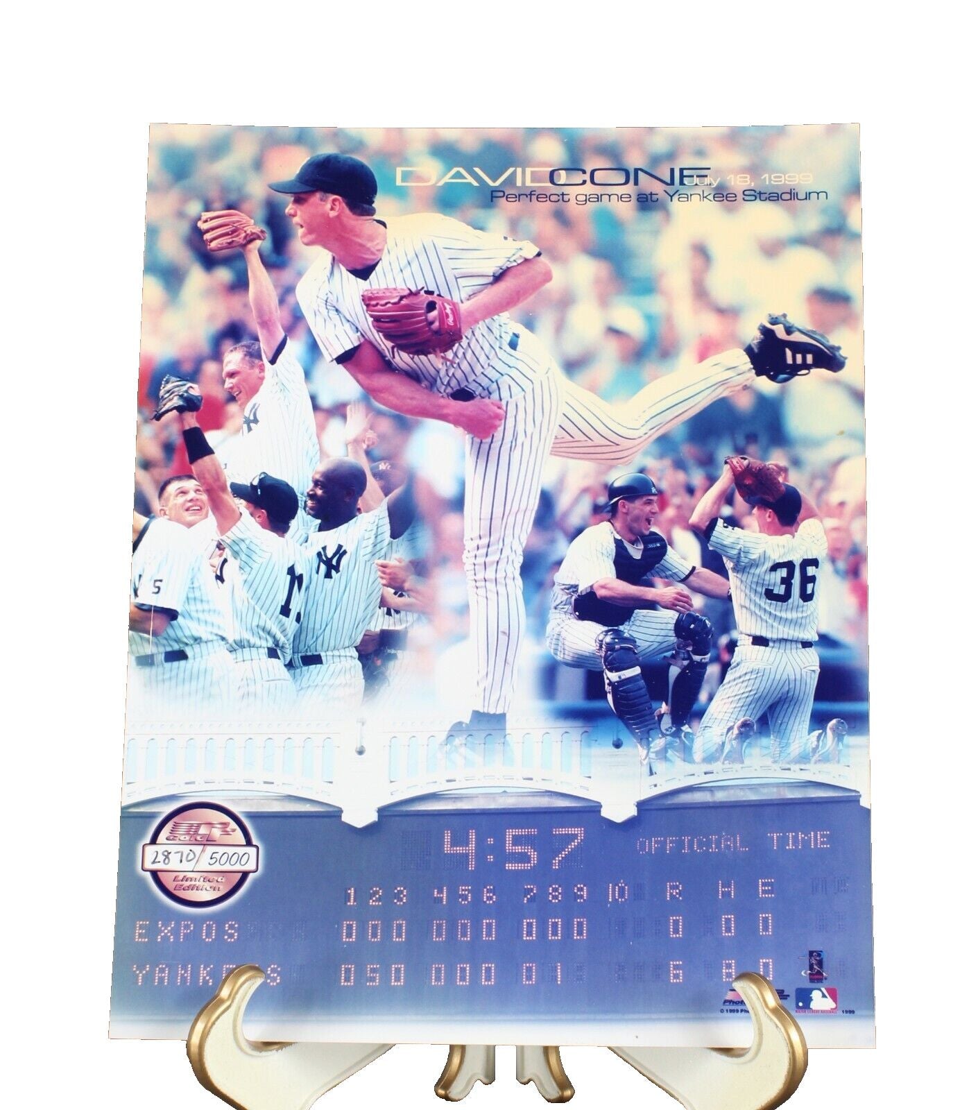 New York Yankees 1999 David Cone Limited Edition 2870/5000 Photograph