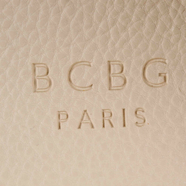 BCBG 11 X 19 Burnt Orange Vegan Leather Decorative Faux Lock Purse Tote