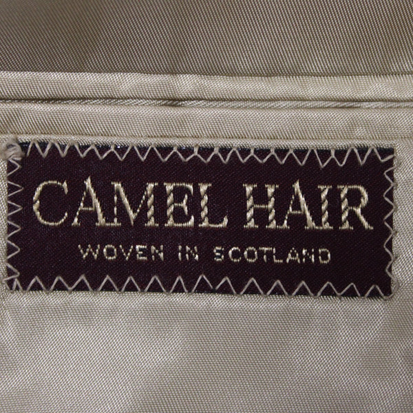 Chaps Ralph Lauren Sz 40R Tan Camel Hair Vintage Double Breasted Lined Jacket