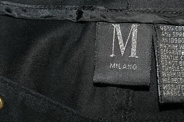 Milano NEW $58 Sz 10 x 20 Black Brass Grommet Detail Cotton Blnd Capri Pant