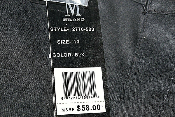 Milano NEW $58 Sz 10 x 20 Black Brass Grommet Detail Cotton Blnd Capri Pant