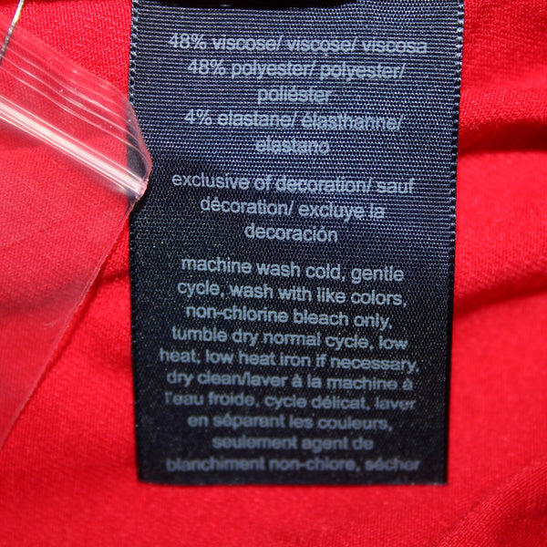Tommy Hilfiger NEW $50 Sz XS Red Navy White Global Boat Neck Viscose Poly Top