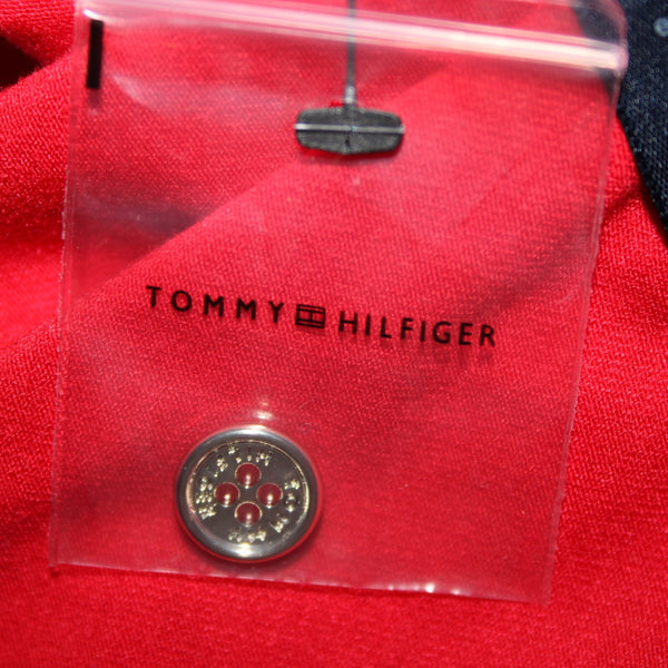 Tommy Hilfiger NEW $50 Sz XS Red Navy White Global Boat Neck Viscose Poly Top