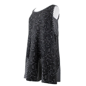 Isabel Toledo Sz 28 Black White Striped Lace Detail Polyester Rayon Dress