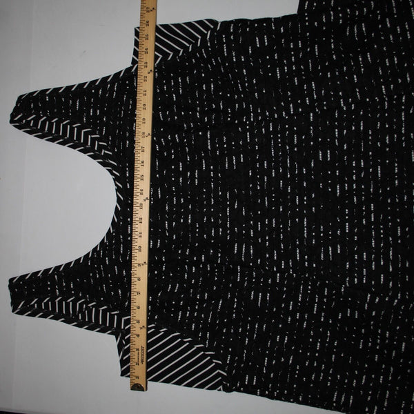 Isabel Toledo Sz 28 Black White Striped Lace Detail Polyester Rayon Dress