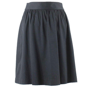 INC Sz 6 Black A Line Knee Length Banded Waist Cotton Blend Skirt