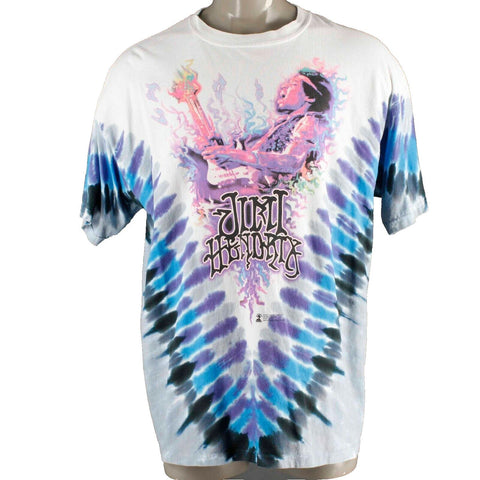 Zion Sz XXL White Multi Jimi Hendrix Tie Dye Purple Haze Cotton Tee Shirt