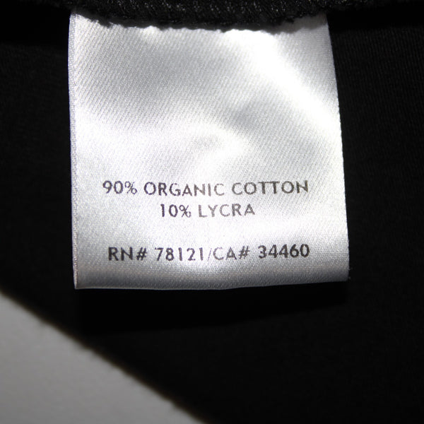 Eileen Fisher Sz S Black Snap Buttons Pockets Collar Organic Cotton Lycra Jacket