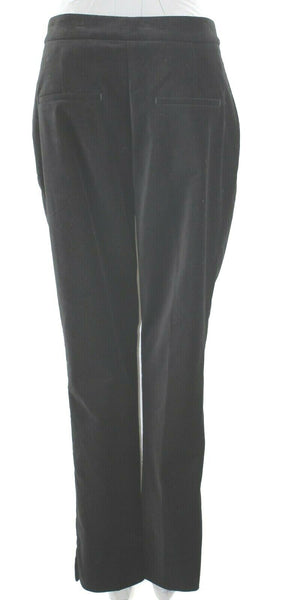 Ann Taylor NEW Sz 8 x 27.5 Black Velvet Cotton Poly Spandex Trouser Pant