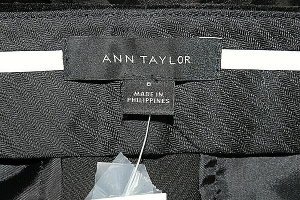 Ann Taylor NEW Sz 8 x 27.5 Black Velvet Cotton Poly Spandex Trouser Pant