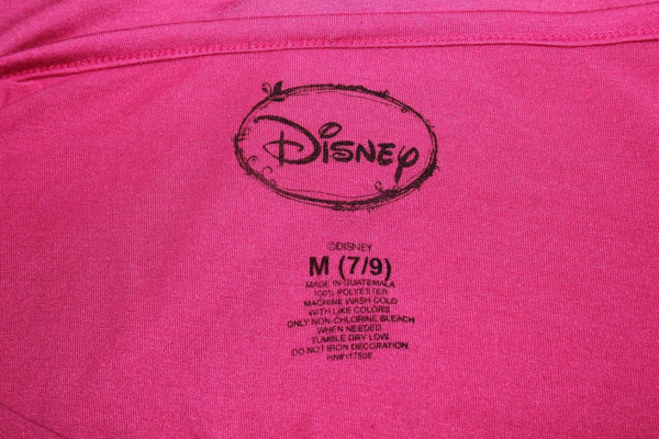 Disney Sz M 7/9 Magenta Red Royal Little Mermaid High Low Poly Top