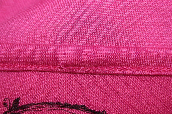 Disney Sz M 7/9 Magenta Red Royal Little Mermaid High Low Poly Top