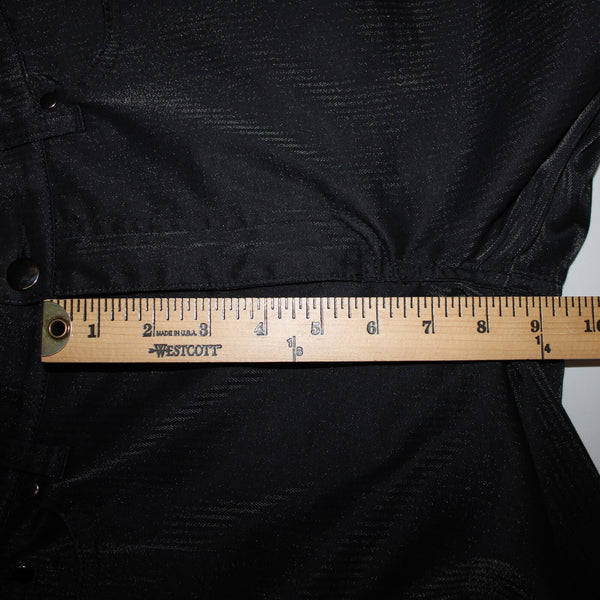 Christina V Sz 8 x 31.5 Black Gray Pinstripes Pockets Cotton Nylon Pant