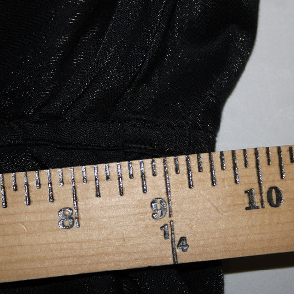 Christina V Sz 8 x 31.5 Black Gray Pinstripes Pockets Cotton Nylon Pant