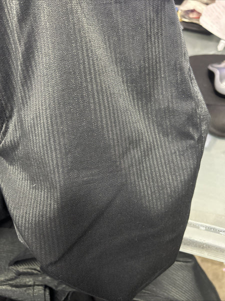 Christina V Sz 8 x 31.5 Black Gray Pinstripes Pockets Cotton Nylon Pant