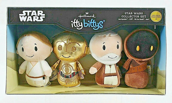 Star Wars Hallmark Itty Bittys Collector Set 4 Plush 4.5" Figures Collectible