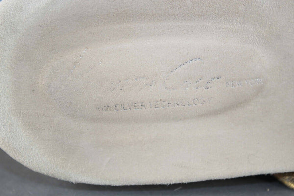 Kenneth Cole Sz 7.5/38 Beige Tan Gold Cork 2" Thong Wedge Sandals