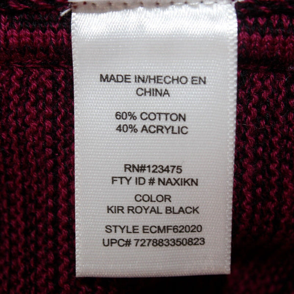 Ellen Tracy Sz M Magenta Black Textured V Neck Hi Lo Cotton Blend Sweater Dress
