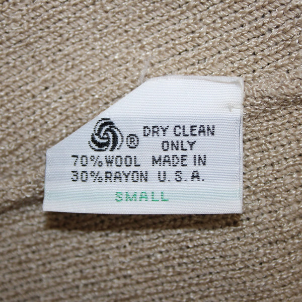 Steve Fabrikant Skirt Neiman Marcus Sz S Tan Santana Knit Wool Rayon Skirt