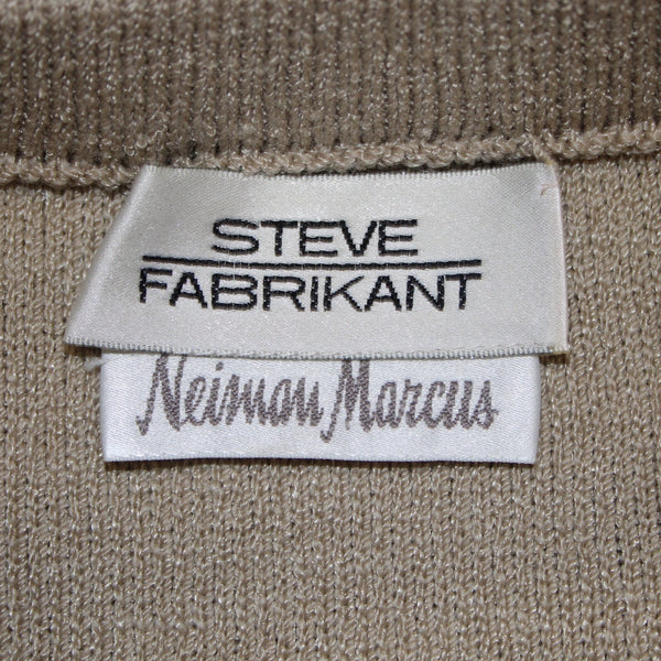 Steve Fabrikant Skirt Neiman Marcus Sz S Tan Santana Knit Wool Rayon Skirt