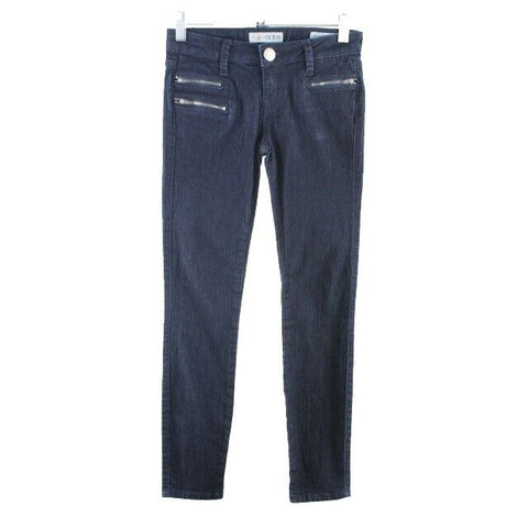 Guess Sz 24 x 27 Indigo Denim Maxine Super Skinny Cotton Blend Zip Jeans