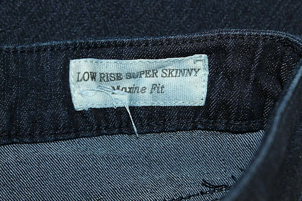 Guess Sz 24 x 27 Indigo Denim Maxine Super Skinny Cotton Blend Zip Jeans