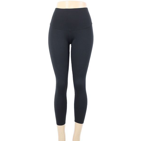 Fanka Sz XS x 23 Black Purple Logo High Waisted Stretchy Sculpting Leggings