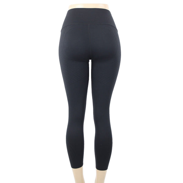 Fanka Sz XS x 23 Black Purple Logo High Waisted Stretchy Sculpting Leggings