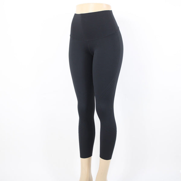 Fanka Sz XS x 23 Black Purple Logo High Waisted Stretchy Sculpting Leggings