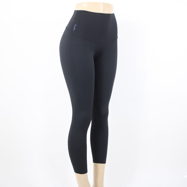 Fanka Sz XS x 23 Black Purple Logo High Waisted Stretchy Sculpting Leggings