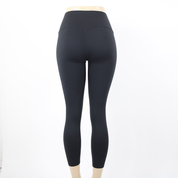 Fanka Sz XS x 23 Black Purple Logo High Waisted Stretchy Sculpting Leggings