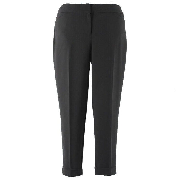 White House Black Market Sz 6 X 24 Black Crop Leg Polyester Blend Pant