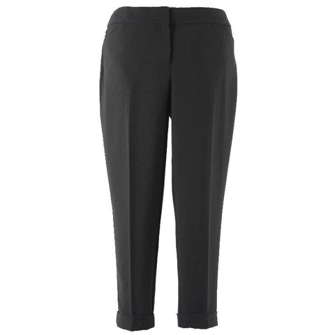 White House Black Market Sz 6 X 24 Black Crop Leg Polyester Blend Pant