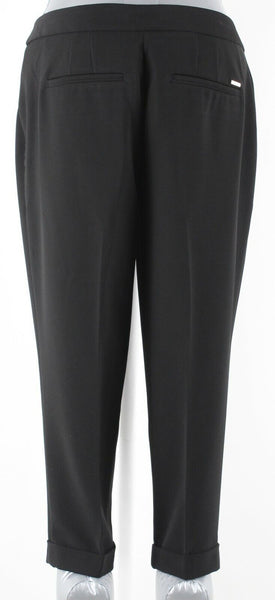 White House Black Market Sz 6 X 24 Black Crop Leg Polyester Blend Pant