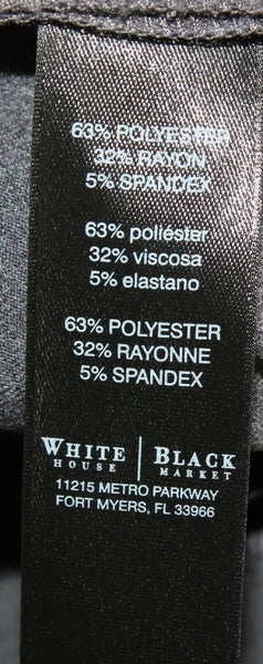 White House Taper Ankle Sz 8R x 28 Charcoal Gray Poly Blend Trouser Pant