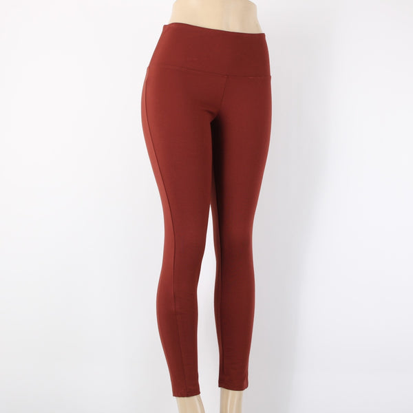Alexander Jordan Sz S x 27 Rust Brown Pull On Tummy Control Rayon Legging Pant