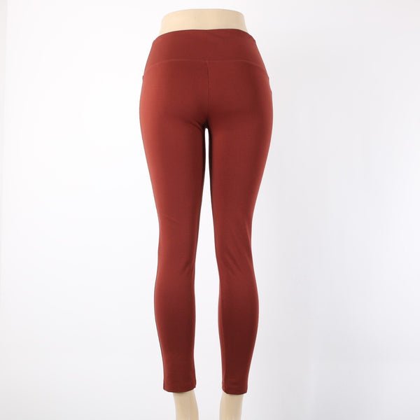 Alexander Jordan Sz S x 27 Rust Brown Pull On Tummy Control Rayon Legging Pant