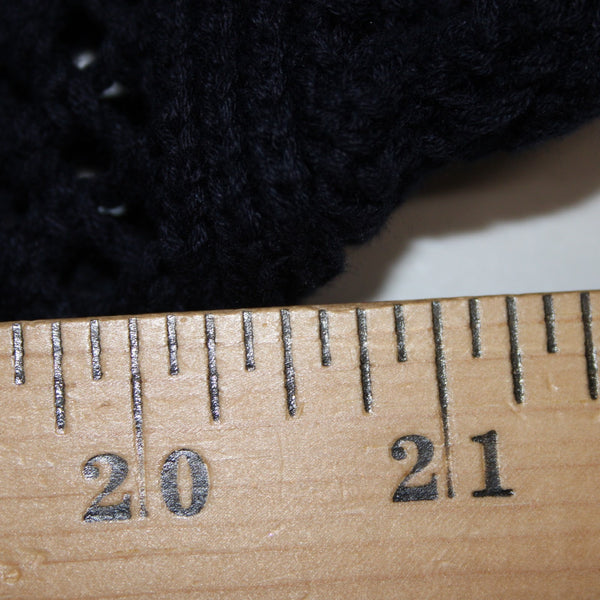 Talbots Sweater NEW $90 Sz L Navy Blue Open Weave V Neck 100% Cotton Sweater