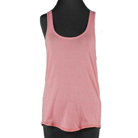 Lululemon Sz S Peach Gray Stripe Racerback Keyhole Tails Knit AW Tank Top