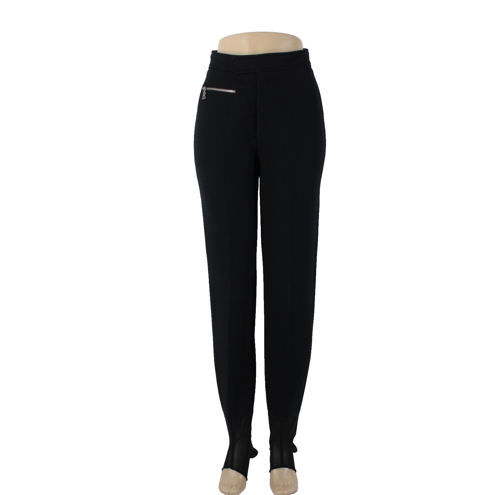 Bogner Sz 8 Long x 28 Black Pocket Nylon Lycra Wool Elastane Ski  Pant