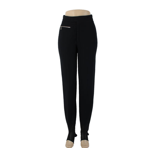 Bogner Sz 8 Long x 28 Black Pocket Nylon Lycra Wool Elastane Ski  Pant