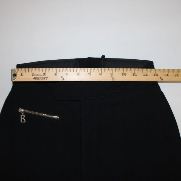 Bogner Sz 8 Long x 28 Black Pocket Nylon Lycra Wool Elastane Ski  Pant