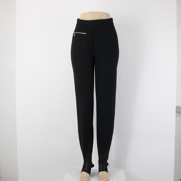 Bogner Sz 8 Long x 28 Black Pocket Nylon Lycra Wool Elastane Ski  Pant
