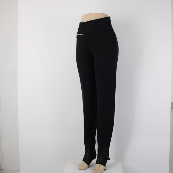 Bogner Sz 8 Long x 28 Black Pocket Nylon Lycra Wool Elastane Ski  Pant