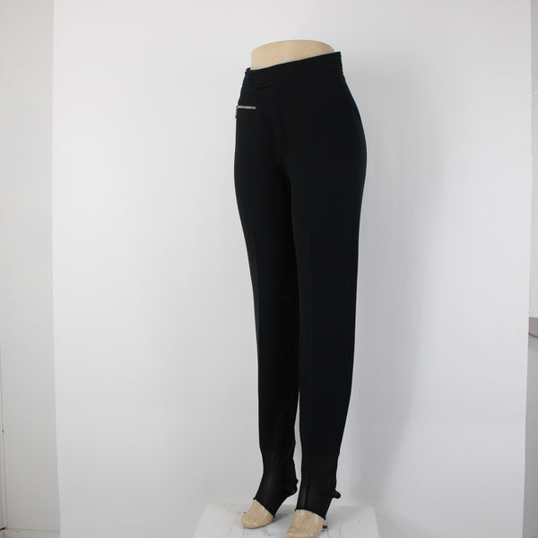 Bogner Sz 8 Long x 28 Black Pocket Nylon Lycra Wool Elastane Ski  Pant