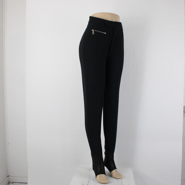 Bogner Sz 8 Long x 28 Black Pocket Nylon Lycra Wool Elastane Ski  Pant